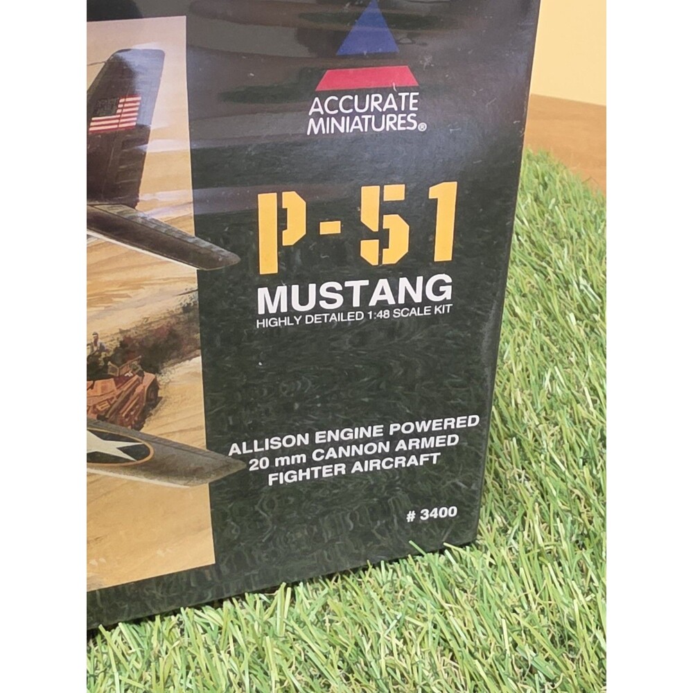 Vtg Accurate Miniatures P-51 Mustang  Highly Detailed 1:48 Model Kit New Sealed - Picture 2 of 12